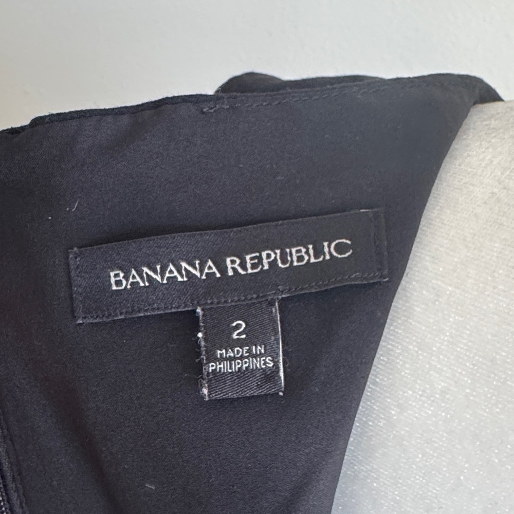 Banana Republic Black Asymmetrical Ruffle Dress - Picture 7 of 9